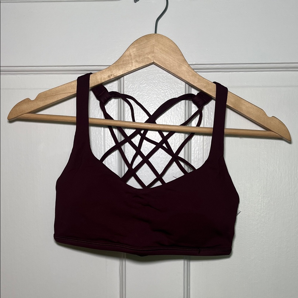 Lululemon Athletica Dark Red Strappy Bra